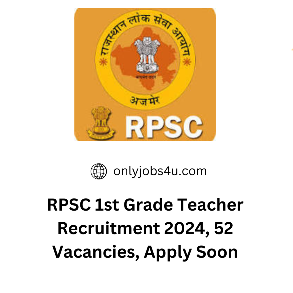 RPSC 1st Grade Teacher Recruitment 2024