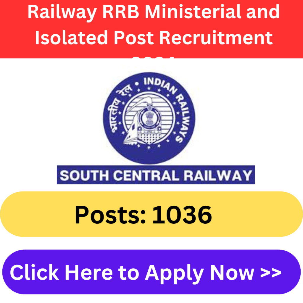 Railway RRB Ministerial and Isolated Post Recruitment 2024